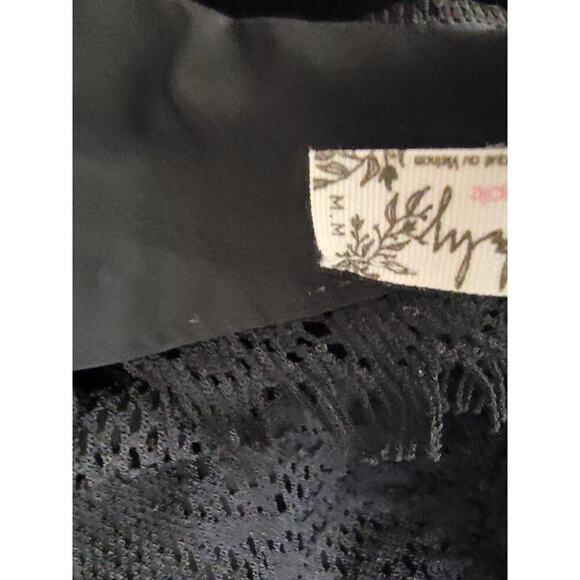 Free People Mini Dress M Harper Lace Halter Open Back OB915841 black Womens - Picture 12 of 15